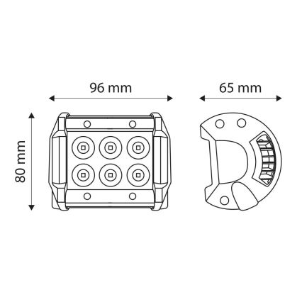 LED autospot EPISTAR LED/18W/10-30V IP67 6000K