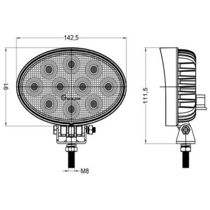 LED Autospot OSRAM LED/40W/10-30V IP68 5700K