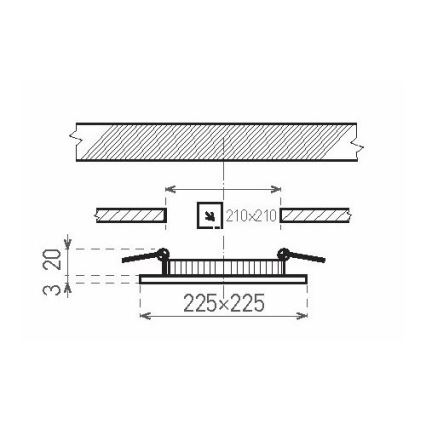 LED Badkamer inbouwlamp VEGA LED/18W/230V 3800K 22,5 cm IP44