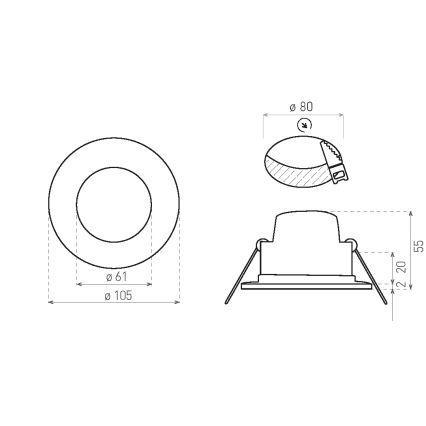 LED inbouwspot voor badkamer BONO LED/8W/230V 3000K IP65 mat chroom