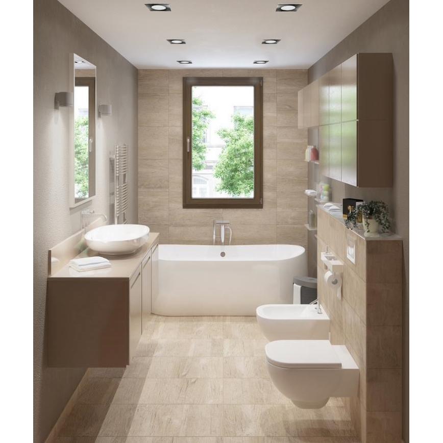LED inbouwarmatuur voor badkamer BONO LED/8W/230V 3000K IP65 mat chroom