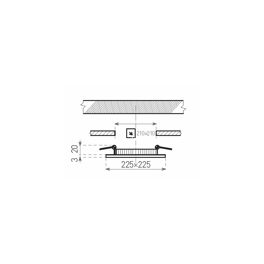 LED Badkamer inbouwverlichting VEGA LED/18W/230V 2800K 22,5 cm IP44