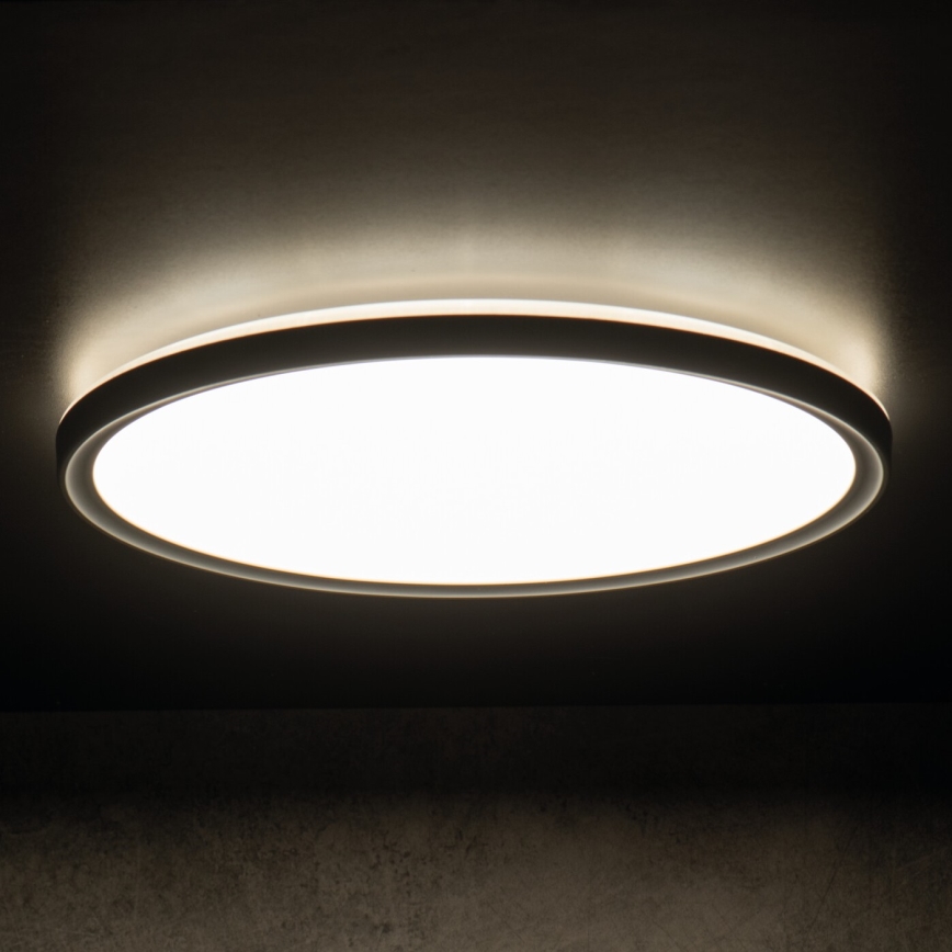 LED Badkamer plafondlamp AZPO LED/11,8W/230V diameter 22,5 cm IP54 zwart