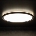 LED Badkamer plafondlamp AZPO LED/18,5W/230V diameter 29 cm IP54 zwart