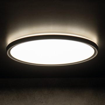 LED Badkamer plafondlamp AZPO LED/18,5W/230V diameter 29 cm IP54 zwart