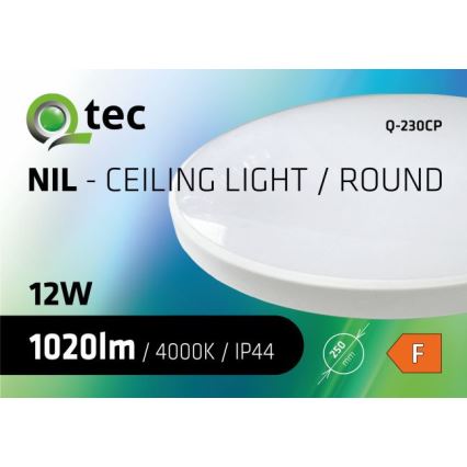 LED Badkamer plafondlamp CIRCLE LED/12W/230V 4000K diameter 25 cm IP44 wit