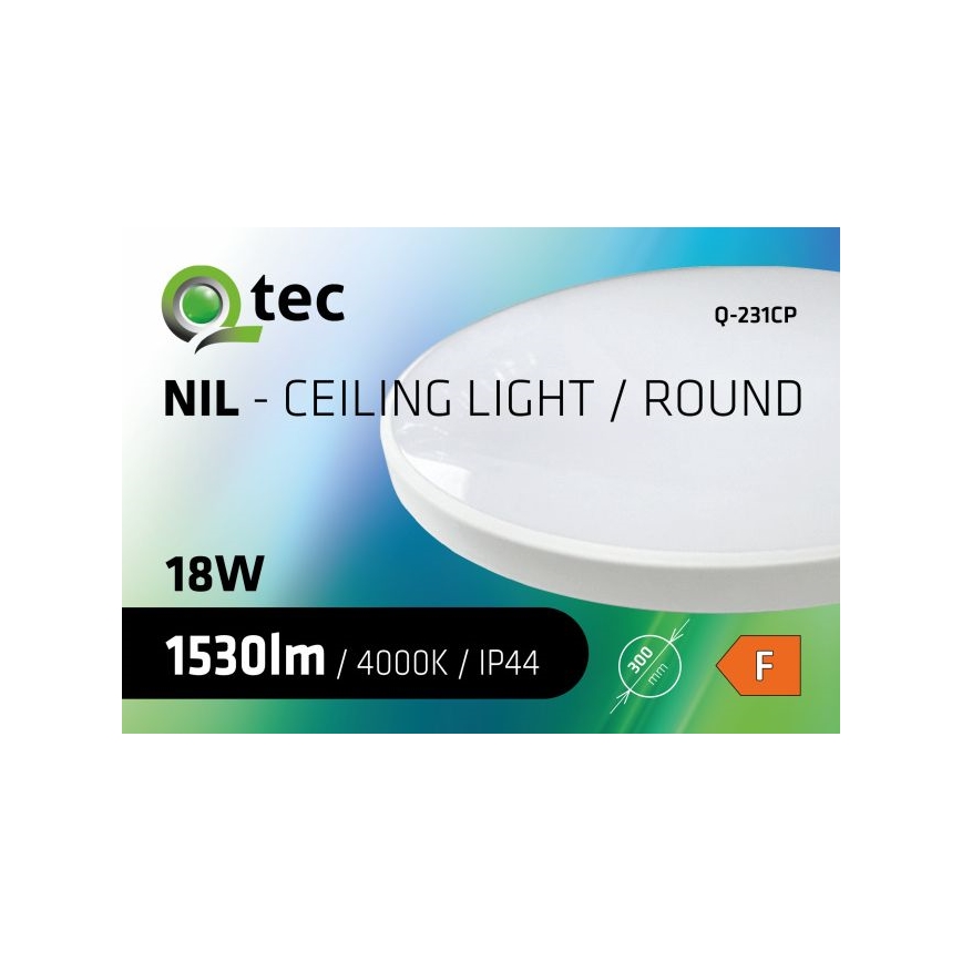 LED Badkamer plafondlamp CIRCLE LED/18W/230V 4000K diameter 30 cm IP44 wit