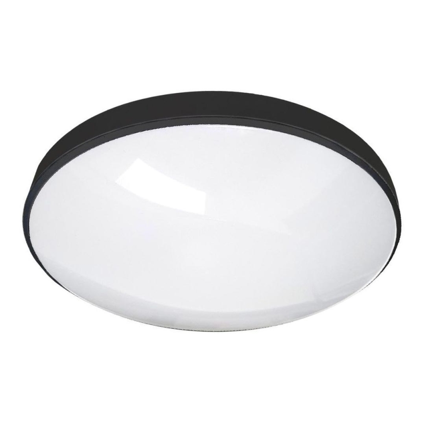 LED Badkamer plafondlamp CIRCLE LED/18W/230V 4000K diameter 30 cm IP44 zwart