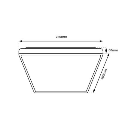 LED Badkamer plafondlamp DABAR LED/11W/230V 4000K 26x26 cm IP44