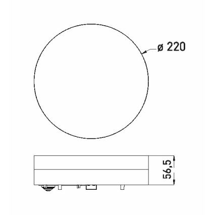 LED Badkamer plafondlamp LED/12W/230V 3000/4000/6000K diameter 22 cm IP44