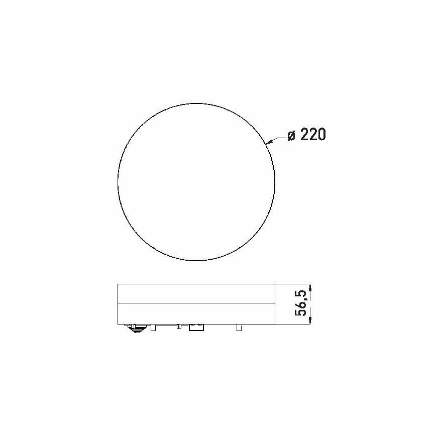 LED Badkamer plafondlamp LED/12W/230V 3000/4000/6000K diameter 22 cm IP44