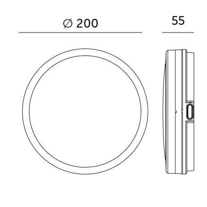 LED Badkamer plafondlamp LED/12W/230V 3000/4000/6500K IP65 diameter 20 cm wit