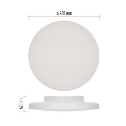 LED Badkamer plafondlamp LED/15W/230V 3000/4000/5700K IP55 wit
