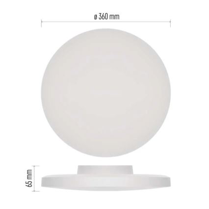LED Badkamer plafondlamp LED/18W/230V 3000/4000/5700K IP55 wit