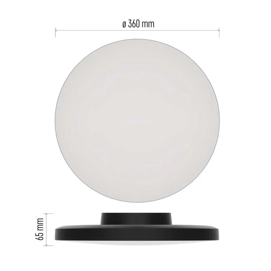 LED Badkamer plafondlamp LED/18W/230V 3000/4000/5700K IP55 zwart