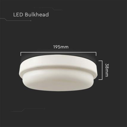 LED Badkamer plafondlamp LED/18W/230V 4000K