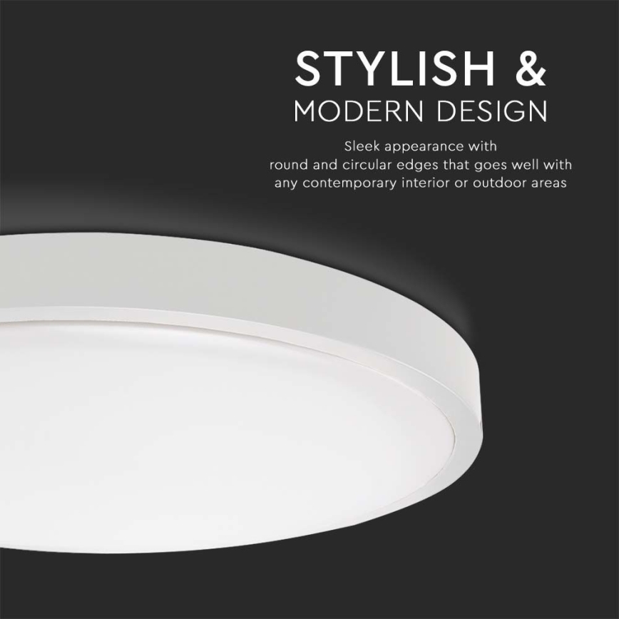 LED Badkamer plafondlamp LED/18W/230V 4000K IP44 wit