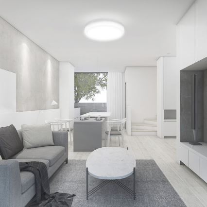 LED Badkamer plafondlamp LED/18W/230V 4000K IP44 diameter 22,5 cm wit