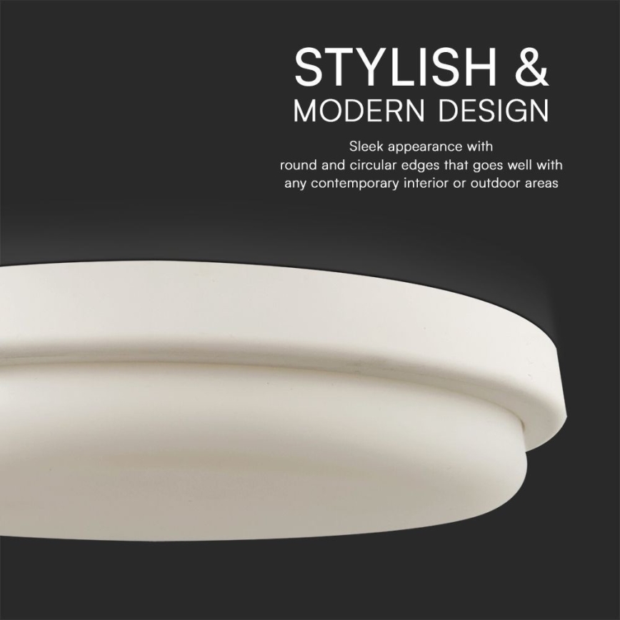 LED Badkamer plafondlamp LED/24W/230V 3000K IP54 diameter 24 cm