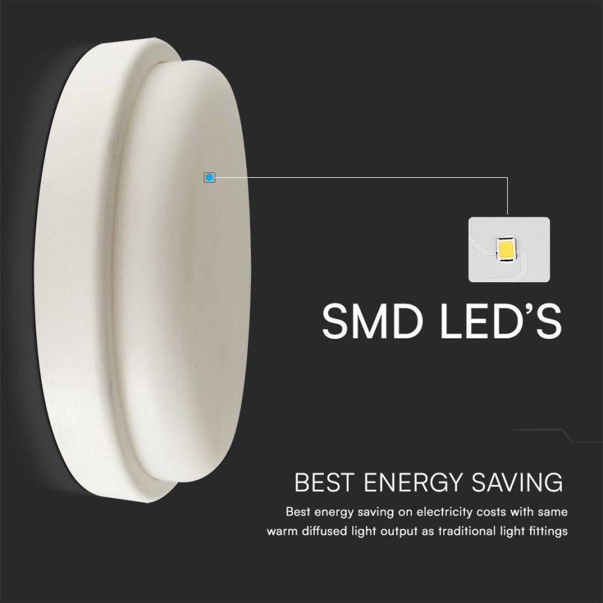 LED Badkamer plafondlamp LED/24W/230V 4000K IP54 diameter 24 cm