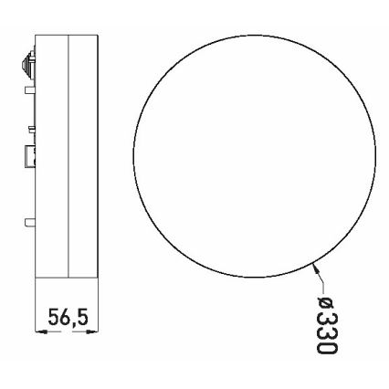 LED Badkamer plafondlamp LED/30W/230V 3000/4000/6000K diameter 33 cm IP44