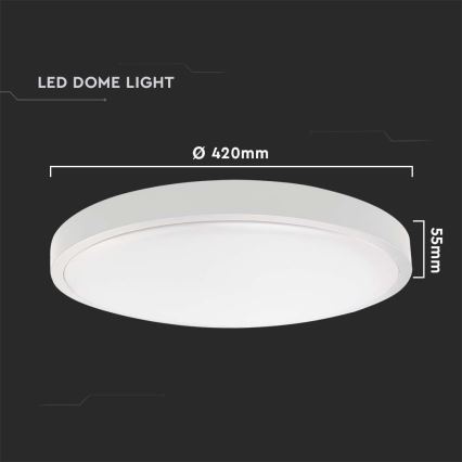 LED Badkamer plafondlamp LED/30W/230V 4000K IP44 wit