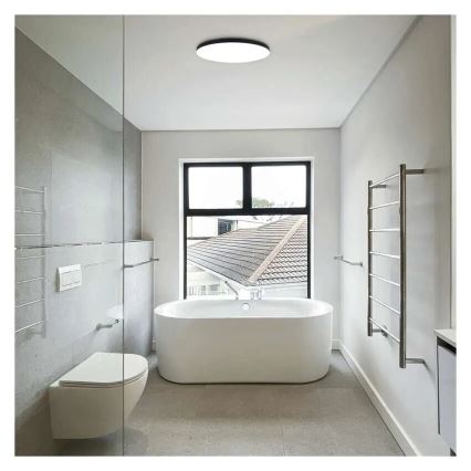 LED Badkamer plafondlamp LED/32W/230V 3000/4000/5700K IP55 zwart