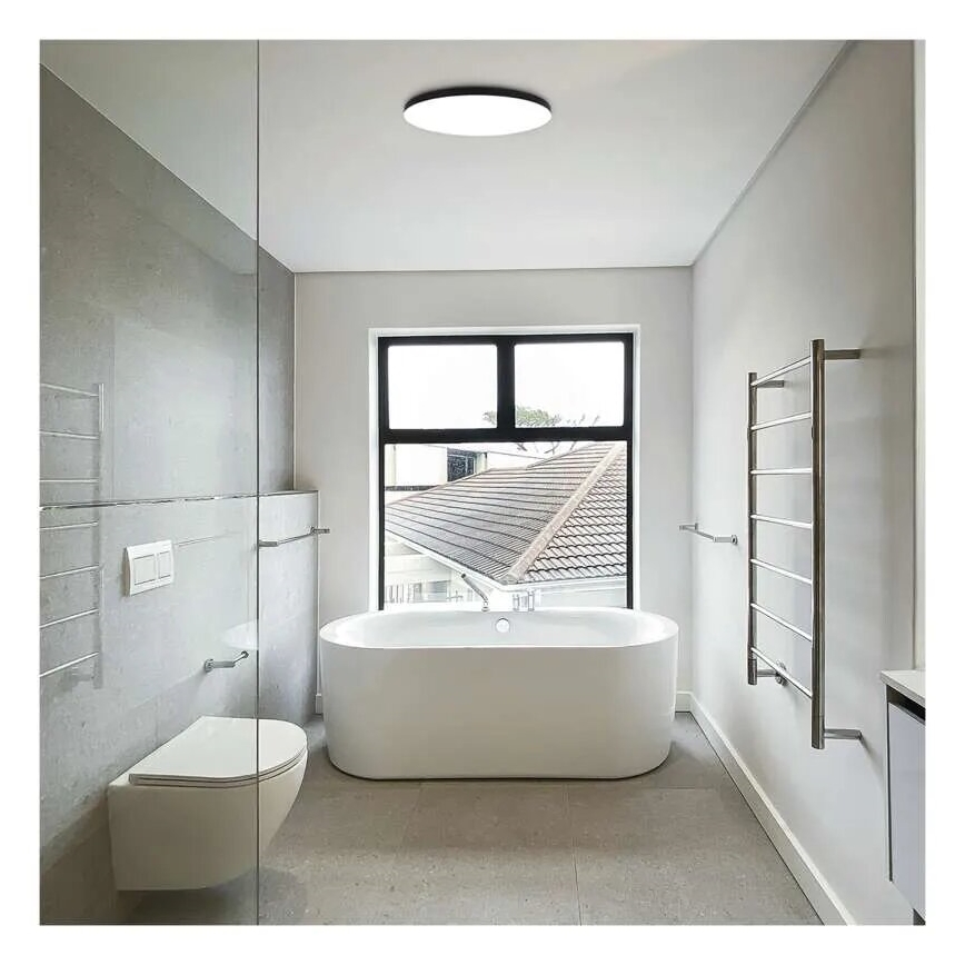 LED Badkamer plafondlamp LED/32W/230V 3000/4000/5700K IP55 zwart