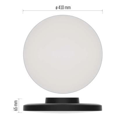 LED Badkamer plafondlamp LED/32W/230V 3000/4000/5700K IP55 zwart