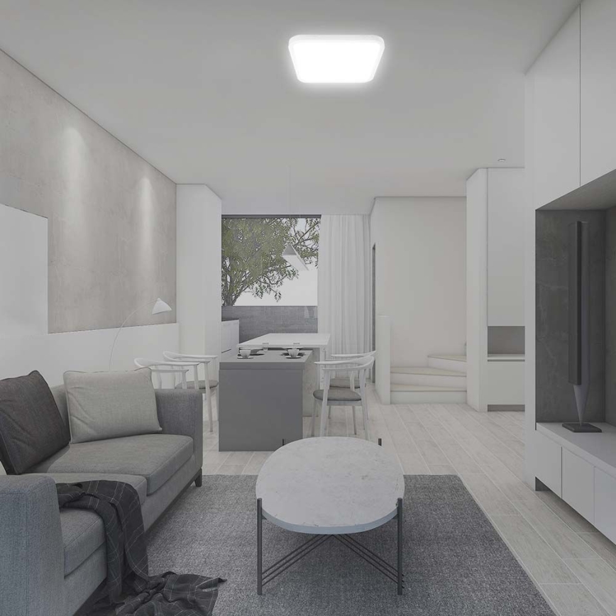 LED Badkamer plafondlamp LED/48W/230V 6500K IP44 42x42 cm wit