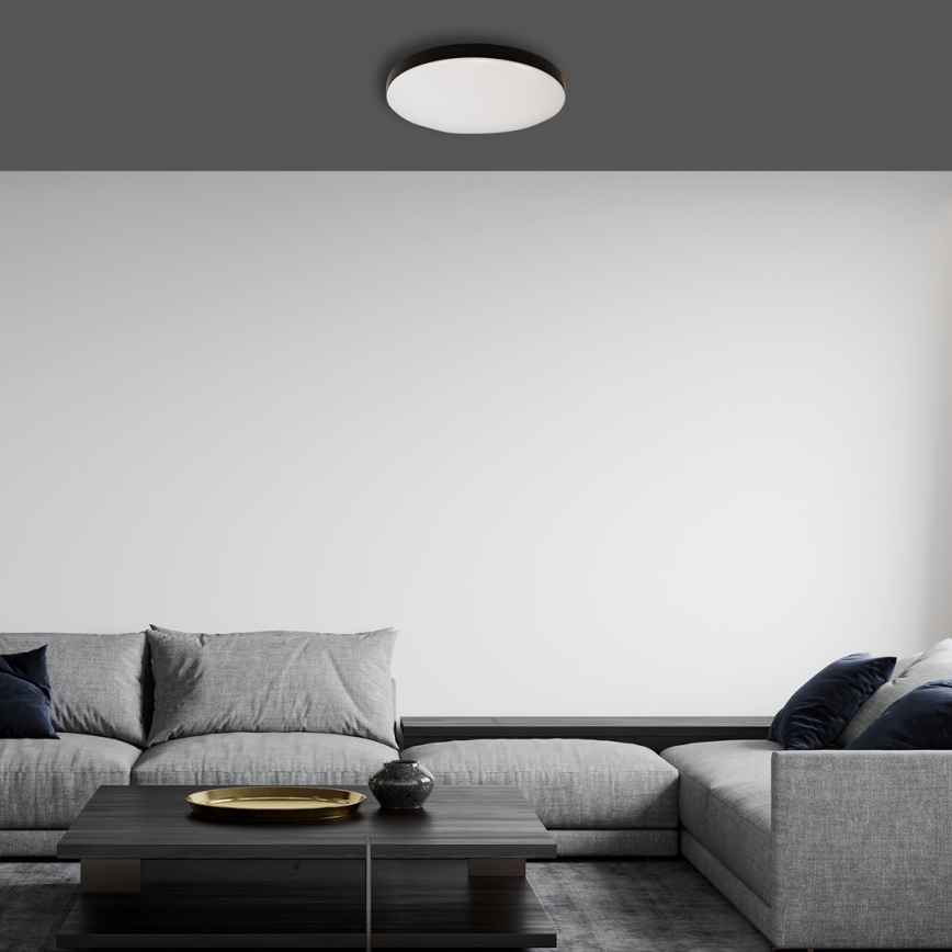 LED Badkamer plafondlamp MAYA LED/15W/230V diameter 33 cm IP44 zwart
