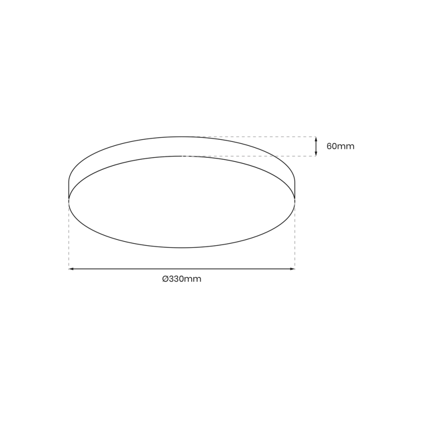 LED Badkamer plafondlamp MAYA LED/15W/230V diameter 33 cm IP44 zwart