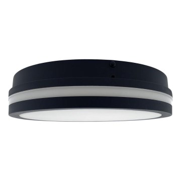 LED Badkamer plafondlamp met sensor ELLÉ LED/24W/230V 3000/4000/6500K diameter 26 cm IP54 antraciet