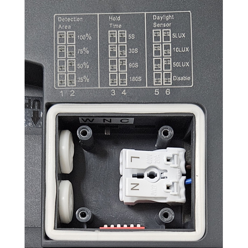 LED Badkamer plafondlamp met sensor ELLÉ LED/24W/230V 3000/4000/6500K diameter 26 cm IP54 antraciet