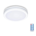 LED Badkamer plafondlamp met sensor LED/12W/230V 3000/4000/6500K IP65 Ø 20 cm wit + afstandsbediening