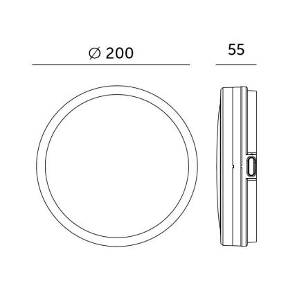 LED Badkamer plafondlamp met sensor LED/12W/230V 3000/4000/6500K IP65 diameter 20 cm wit + afstandsbediening