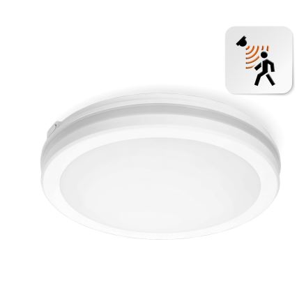 LED Badkamer plafondlamp met sensor LED/18W/230V 3000/4000/6500K IP65 diameter 30 cm wit + afstandsbediening