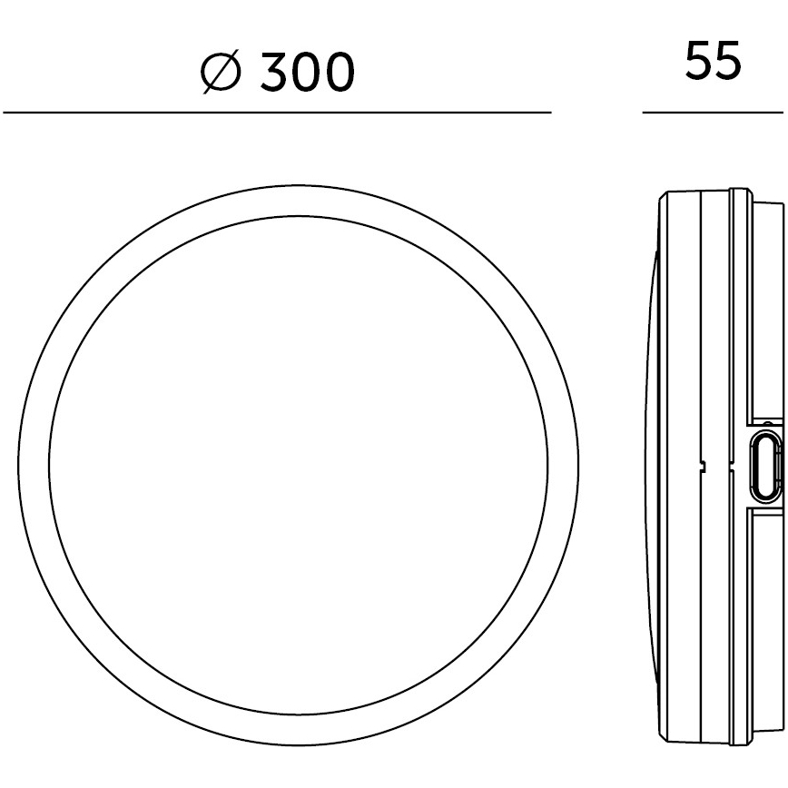 LED Badkamer plafondlamp met sensor NAIROS LED/18W/230V IP65 3000/4000/6500K diameter 30 cm wit + afstandsbediening