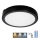 LED Badkamer plafondlamp met sensor NAIROS LED/24W/230V IP65 3000/4000/6500K diameter 30 cm zwart + afstandsbediening