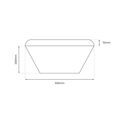 LED Badkamer plafondlamp met sensor NEMO LED/16W/230V IP44 zwart