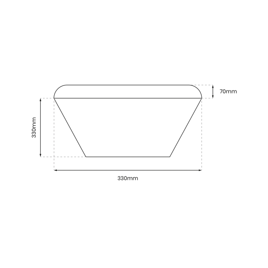 LED Badkamer plafondlamp met sensor NEMO LED/16W/230V IP44 zwart