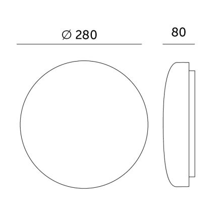 LED Badkamer plafondlamp met sensor SOFI LX LED/13W/230V IP44 diameter 28 cm