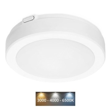 LED Badkamer plafondlamp NAIROS LED/12W/230V 3000/4000/6500K IP65 diameter 20 cm wit