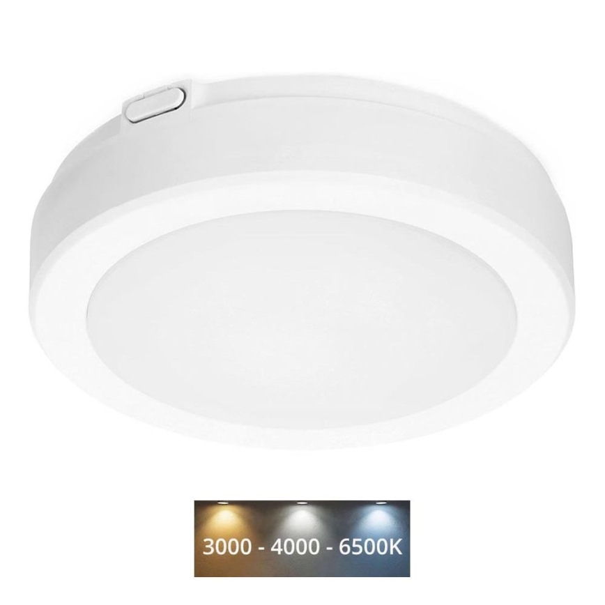 LED Badkamer plafondlamp NAIROS LED/12W/230V 3000/4000/6500K IP65 diameter 20 cm wit