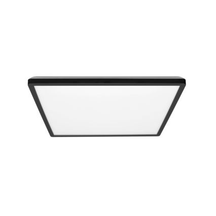 LED Badkamer plafondlamp NIVERA LED/24W/230V IP54 3000/4000/6000K 30x30 cm zwart