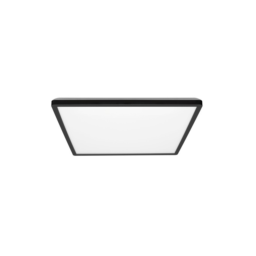 LED Badkamer plafondlamp NIVERA LED/24W/230V IP54 3000/4000/6000K 30x30 cm zwart