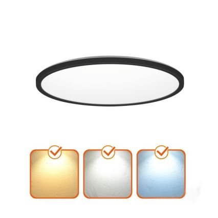 LED Badkamer plafondlamp NIVERA LED/32W/230V IP54 3000/4000/6000K diameter 42 cm zwart