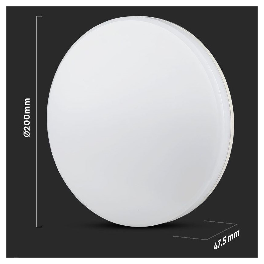 LED Badkamer plafondlamp SAMSUNG CHIP LED/15W/230V 20cm 3000K IP44