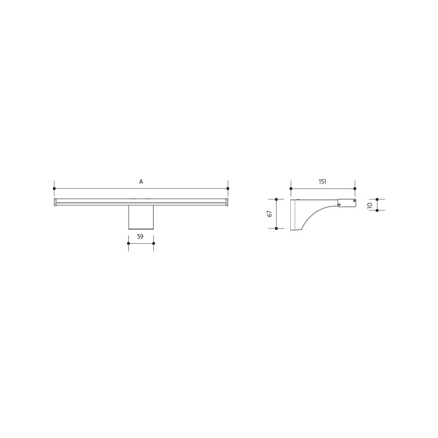 LED Badkamer spiegelverlichting ELESAR LED/8W/230V IP44 3000K