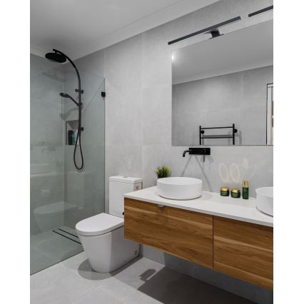 LED Badkamer spiegelverlichting LED/8W/230V 4000K 50 cm IP44 zwart
